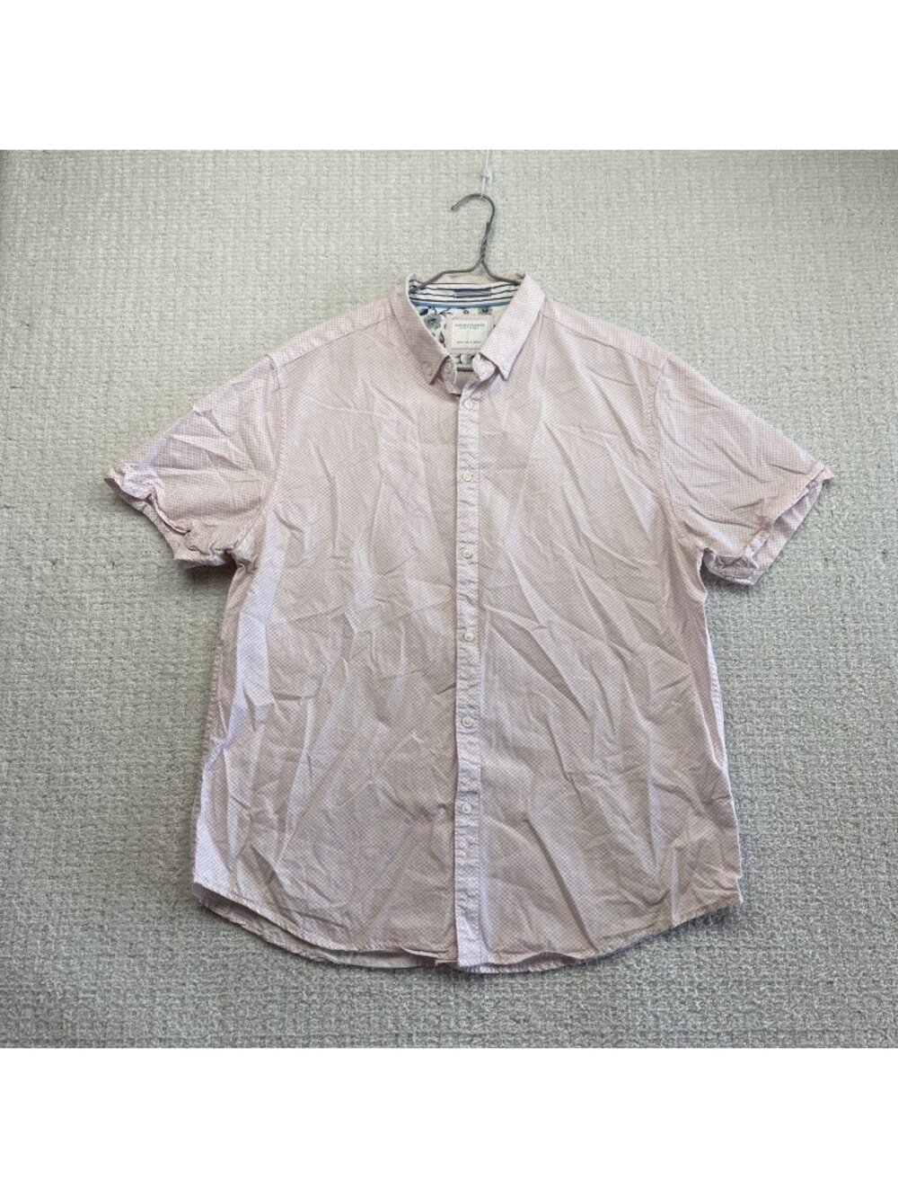 Denim & Flower Ricky Singh Mens Button Up Shirt XL Pink Preppy Summer Old Money